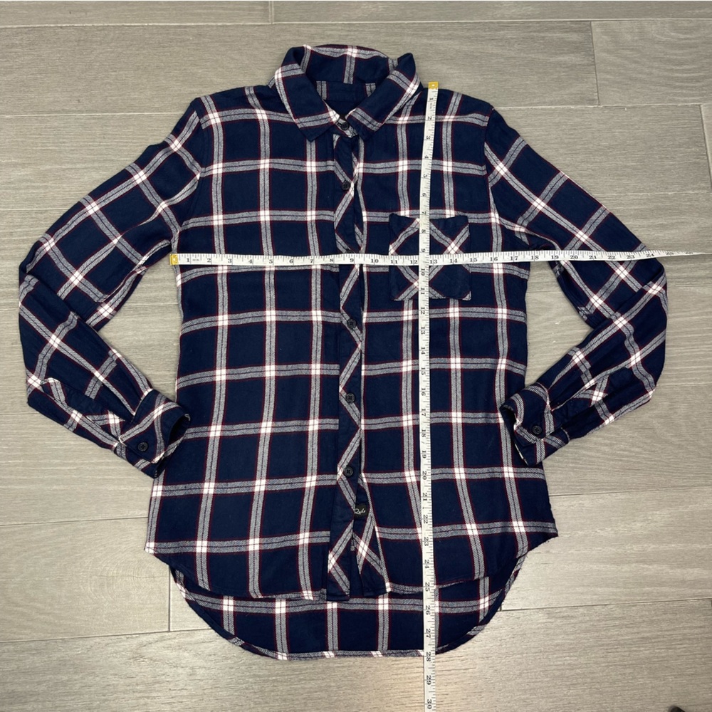 Rails Women's Hunter Shirt Nightfall / White XS Plaid Check Button Blouse Top - Picture 16 of 16